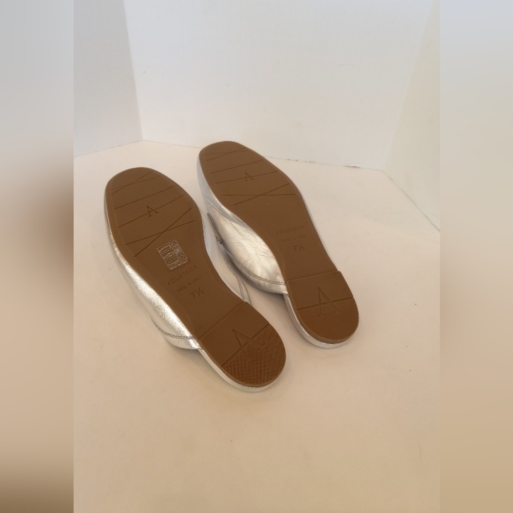 AQUATALIA Jayleen silver metallic slip on mules - Picture 7 of 10